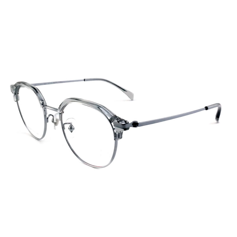 FP2713 Kính kim loại Acetate tròn cũ Kính hạng nhẹ Unisex