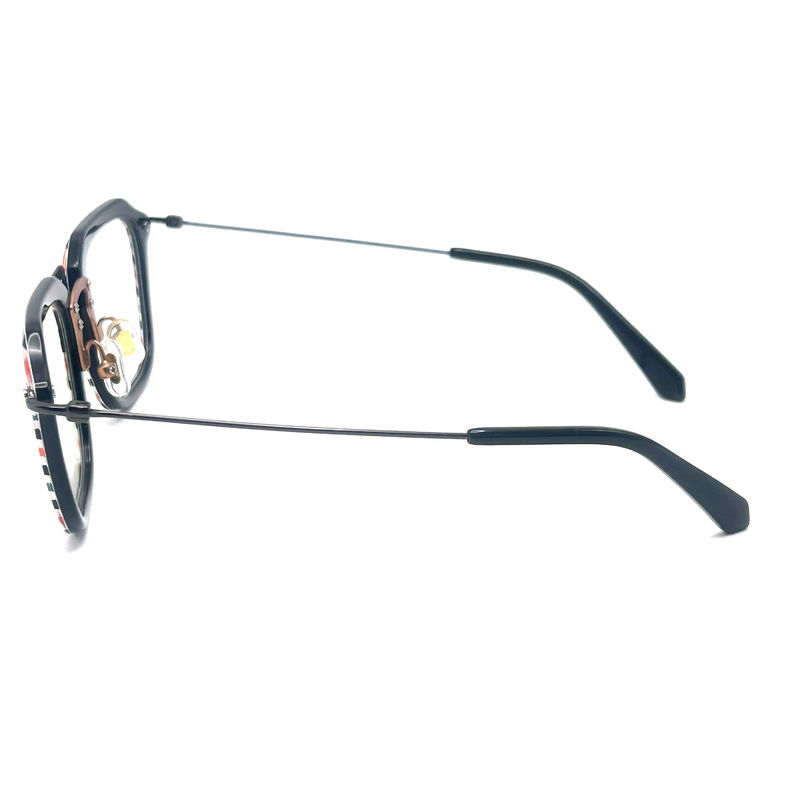BD124 Khách hàng khung màu Acetate khung kim loại với 142mm Temple Length