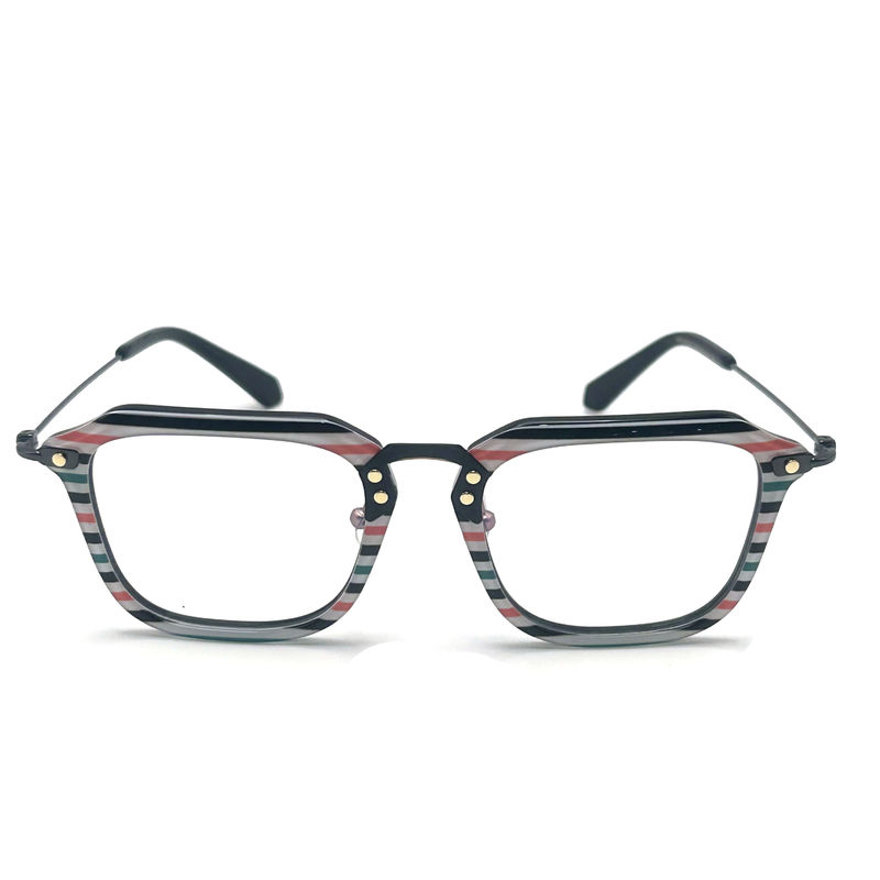 BD124 Khách hàng khung màu Acetate khung kim loại với 142mm Temple Length