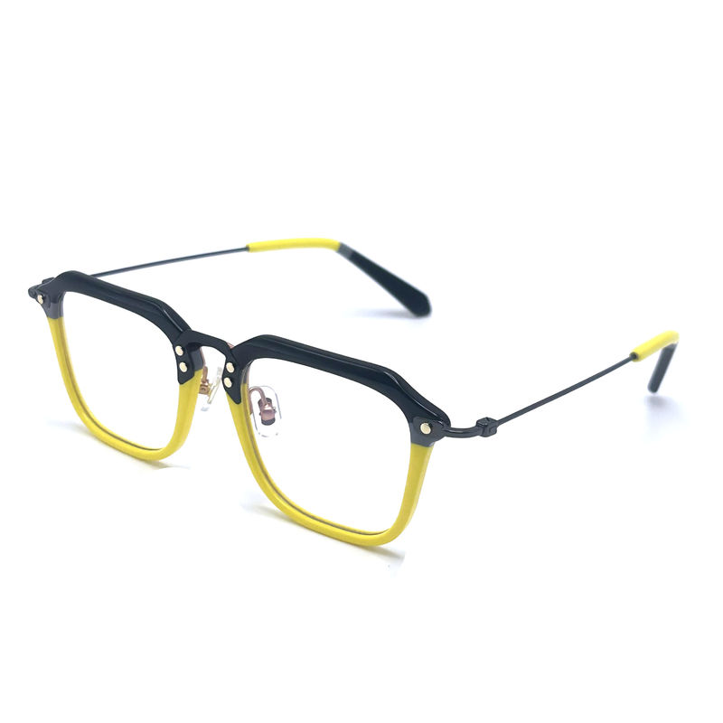 BD124 Khách hàng khung màu Acetate khung kim loại với 142mm Temple Length