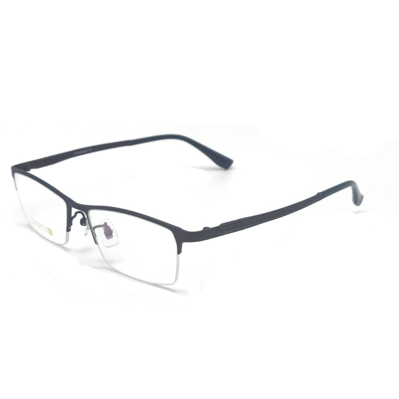 TD061 Khung Titanium thanh lịch cho kính mắt với hình mắt bán vòm và thiết kế hình chữ nhật