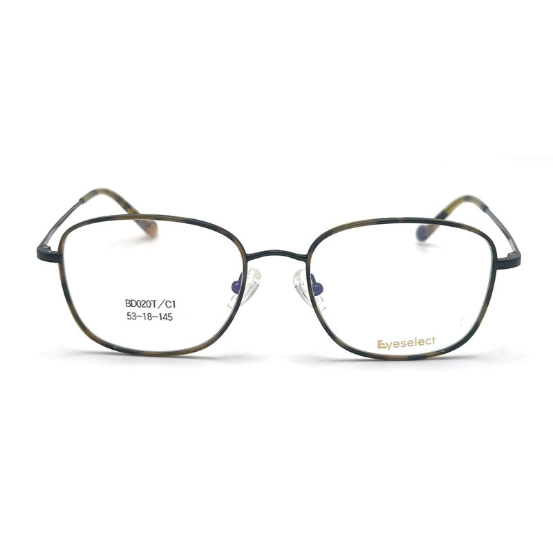BD020T phong cách cổ điển khung kim loại acetate vuông cho một cái nhìn tinh tế