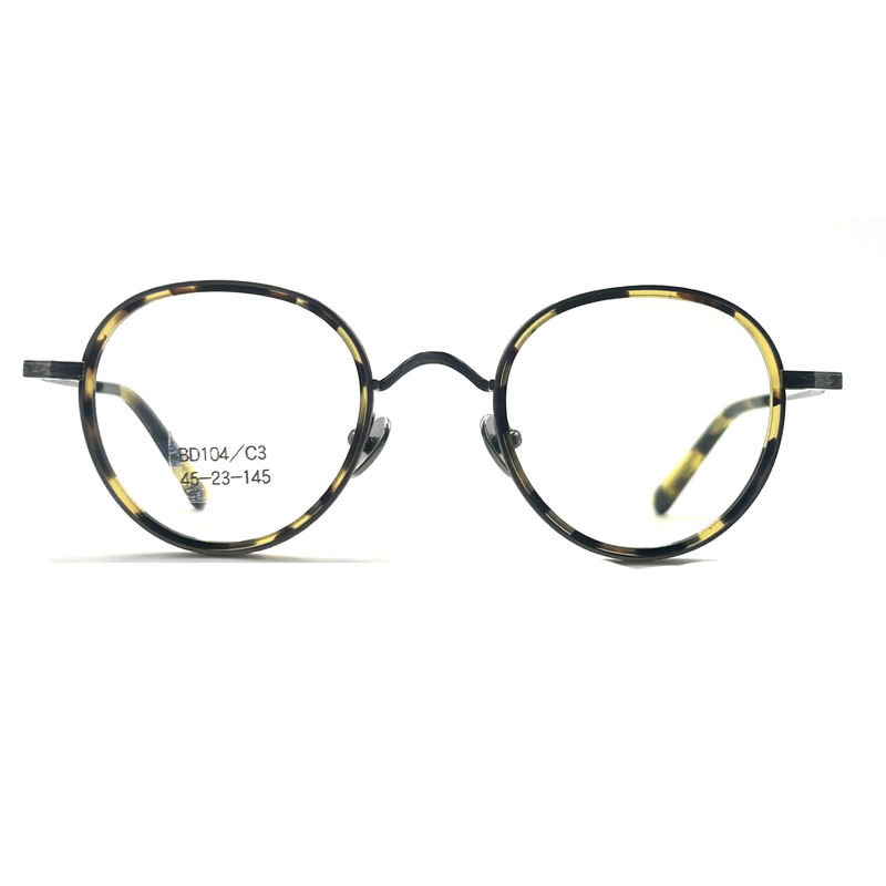 BD104 Vintage-Full-frame Acetate khung kim loại - Style Fashion Frame