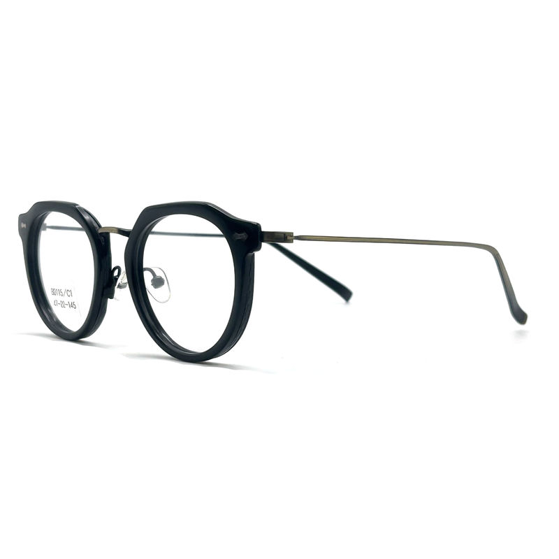BD115 Màu sắc tùy chỉnh khung kim loại Acetate vuông - Thiết kế vuông Màu sắc sống động
