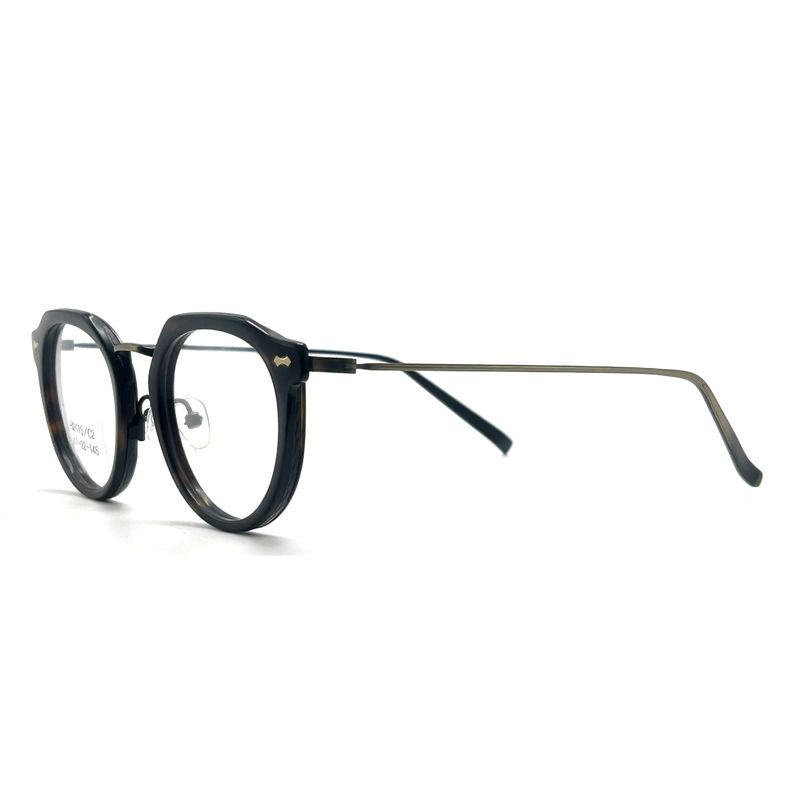 BD115 Màu sắc tùy chỉnh khung kim loại Acetate vuông - Thiết kế vuông Màu sắc sống động