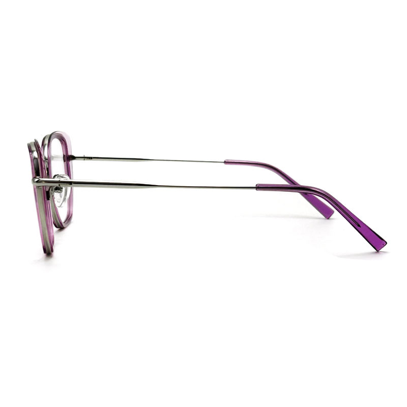 BD138M Kính kim loại Acetate kiểu vintage hình vuông tùy chỉnh cho phụ nữ