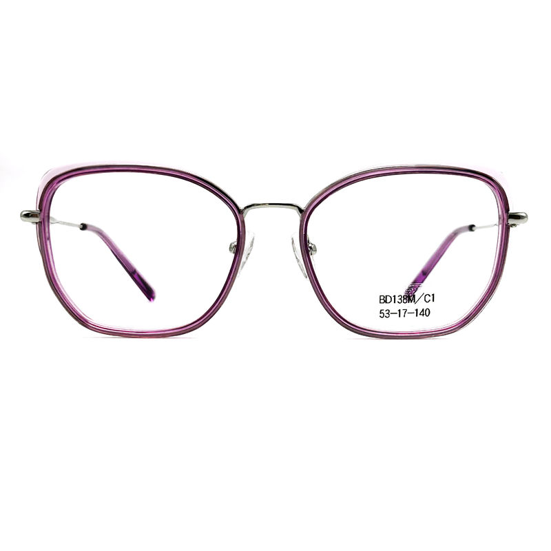 BD138M Kính kim loại Acetate kiểu vintage hình vuông tùy chỉnh cho phụ nữ