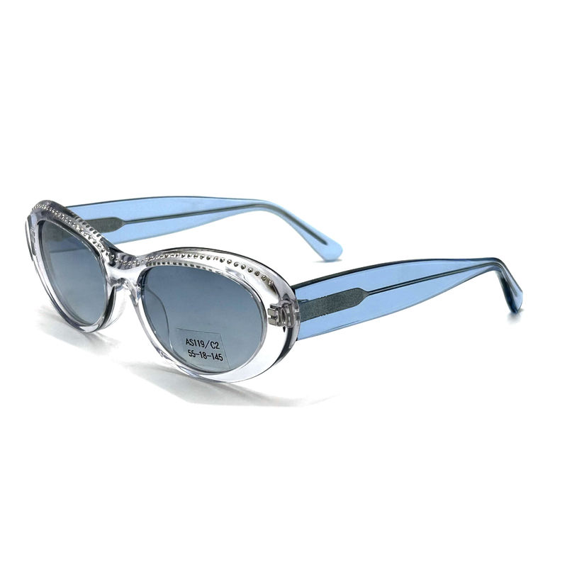 Acetate Sheet Frame Women Classic Butterfly Sunglasses với Strass-AS119,ODM / OEM Factory