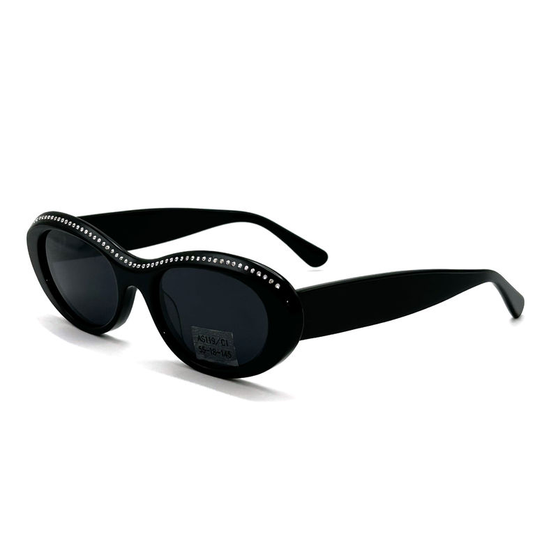 Acetate Sheet Frame Women Classic Butterfly Sunglasses với Strass-AS119,ODM / OEM Factory