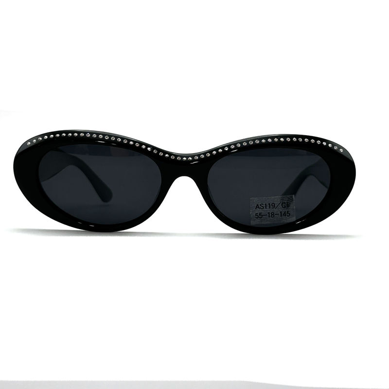Acetate Sheet Frame Women Classic Butterfly Sunglasses với Strass-AS119,ODM / OEM Factory