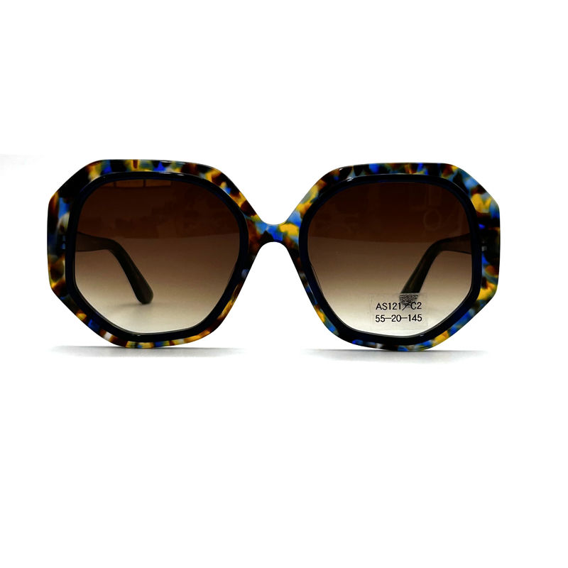 CR39 Kính nắng khung Acetate Unisex với 100% Bảo vệ tia UV-mô hình AS121,OEM / Nhà máy tùy chỉnh