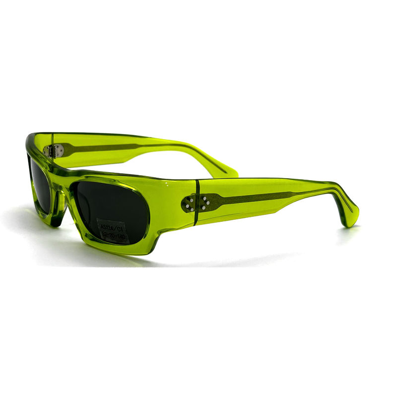 Kính nắng khung Acetate cổ điển Unisex với bảo vệ tia UV và CR 39 Mô hình ống kính AS124, Kính nắng tùy chỉnh Nhà máy C